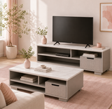 Mobile TV Grigio Effetto Marmo